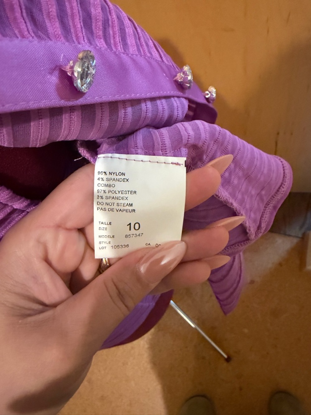 JS Collections Lavender Ribbed Button-Down Shirt - Picture 8 of 8